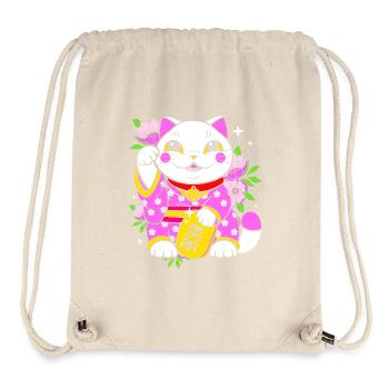 Maneki Neko Japan Glücksbringer - Stanley/Stella recycelter Gym Bag - Naturweiß - Vorne