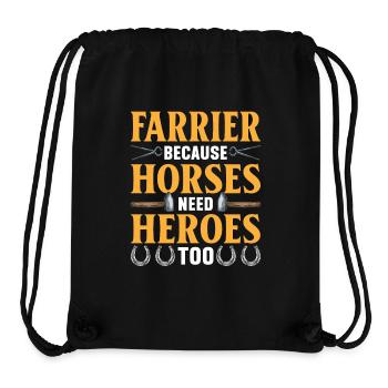 Farrier Horseshoe Horseshoeing - Stanley/Stella Recycled Gym Bag - black - Front