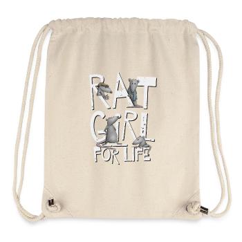 Rat Girl For Life! Sei Dein rattiges Du! Ratte Fun - Stanley/Stella recycelter Gym Bag - Naturweiß - Vorne