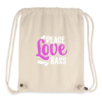 Peace Love Bass - Ingénieur du son - Sac à cordon recyclé Stanley/Stella - blanc naturel - Devant