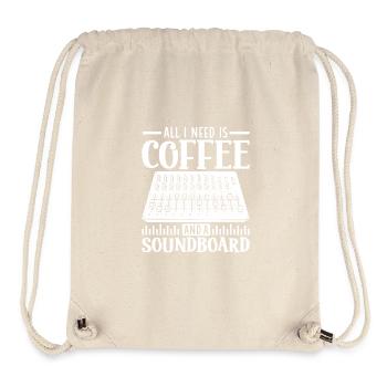 Café & Mixeur - Ingénieur du son - Sac à cordon recyclé Stanley/Stella - blanc naturel - Devant