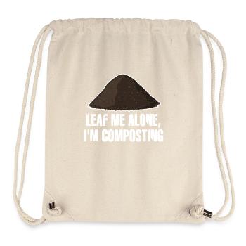 Feuille-moi seul je composte - Sac à cordon recyclé Stanley/Stella - blanc naturel - Devant