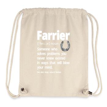 Farrier Horseshoe Horseshoeing - Stanley/Stella Recycled Gym Bag - natural - Front