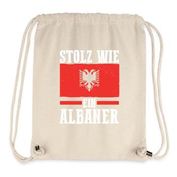 Albanians Albanian Albania - Stanley/Stella Recycled Gym Bag - natural - Front