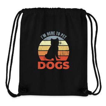 Blague sur le propriétaire du chien - Sac à cordon recyclé Stanley/Stella - noir - Devant