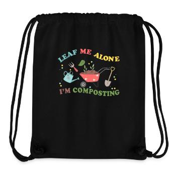 Feuille-moi seul je composte - Sac à cordon recyclé Stanley/Stella - noir - Devant