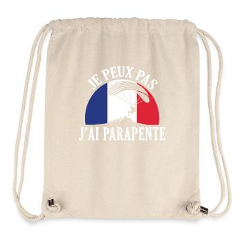 Je Peux Pas J'ai parapente Parachute parachutist - Sac à cordon recyclé Stanley/Stella - blanc naturel - Devant