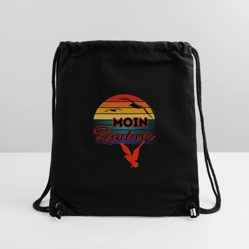 Moin Rantum mit Möwe im Retro Style-Sylt-Rantum Stanley/Stella recycelter Gym Bag
