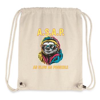 ASAP As Slow As Possible Sloth Cool Sunglasses - Stanley/Stella Recycled Gym Bag - natural - Front
