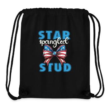 Star Spangled Stud - Patriotischer Look Mit - Stanley/Stella recycelter Gym Bag - Schwarz - Vorne