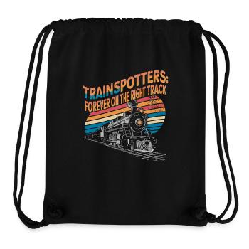 Trainspotters: Always on the right track - Stanley/Stella Recycled Gym Bag - black - Front