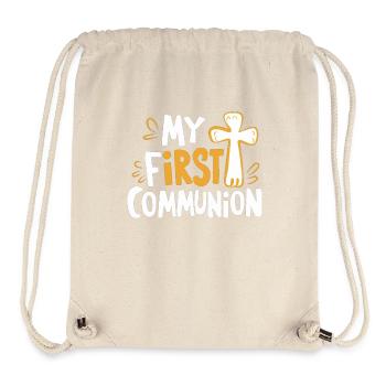 Ma première communion Conception solennelle - Sac à cordon recyclé Stanley/Stella - blanc naturel - Devant
