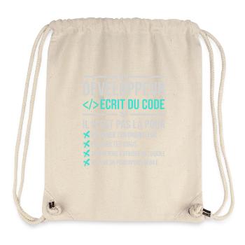 Entwickler, der Code schreibt - Stanley/Stella recycelter Gym Bag - Naturweiß - Vorne