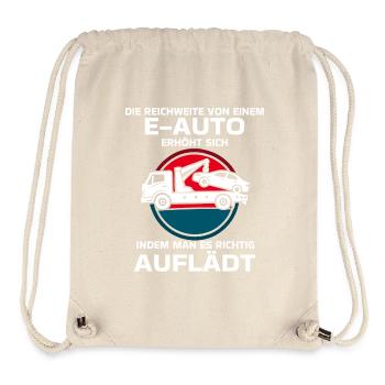 Elektroauto Laden Humor - Stanley/Stella recycelter Gym Bag - Naturweiß - Vorne