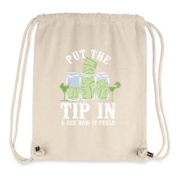 Bartender Mixologist Put The Tip - Stanley/Stella recycelter Gym Bag - Naturweiß - Vorne