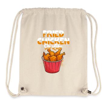 Le poulet frit est la restauration rapide Life Fry - Sac à cordon recyclé Stanley/Stella - blanc naturel - Devant