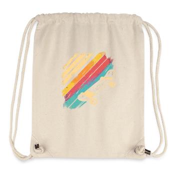 Skateboard Sketch Rétro - Sac à cordon recyclé Stanley/Stella - blanc naturel - Devant
