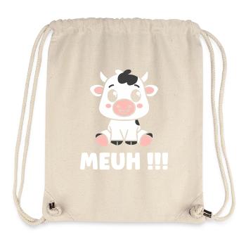 vache - Sac à cordon recyclé Stanley/Stella - blanc naturel - Devant