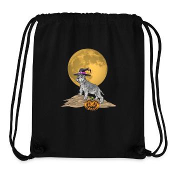 Schnauzer nain Chien Schnauzer - Sac à cordon recyclé Stanley/Stella - noir - Devant
