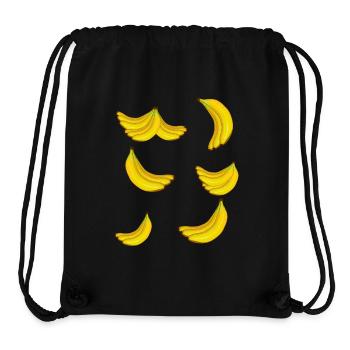 Banane Bananen Obst Frucht Früchte exotisch - Stanley/Stella recycelter Gym Bag - Schwarz - Vorne