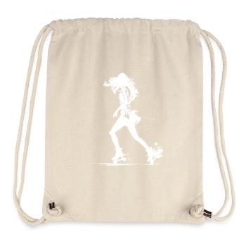 Roller Skater Drawing - Stanley/Stella Recycled Gym Bag - natural - Front