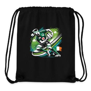 Fan de rugby irlandais - Sac à cordon recyclé Stanley/Stella - noir - Devant