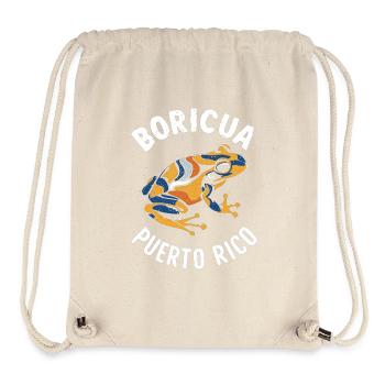 Boricua Puerto Rico Coqui Puerto Rican - Stanley/Stella Recycled Gym Bag - natural - Front