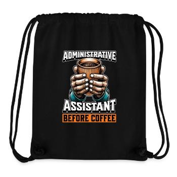 Administrative Assistant Before Office Job Coffee - Stanley/Stella Recycled Gym Bag - black - Front