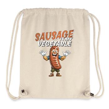 SAUSAGE IS MY VEGETABLE - Stanley/Stella recycelter Gym Bag - Naturweiß - Vorne