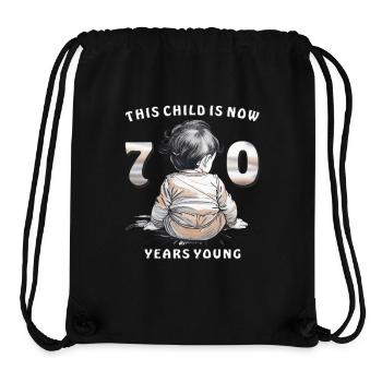 Child 70. Birthday - Stanley/Stella Recycled Gym Bag - black - Front