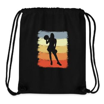 Vintage Cheerleader Drawing - Stanley/Stella Recycled Gym Bag - black - Front