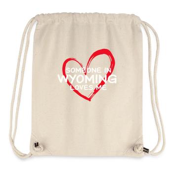 Jemand in Wyoming liebt mich - Stanley/Stella recycelter Gym Bag - Naturweiß - Vorne