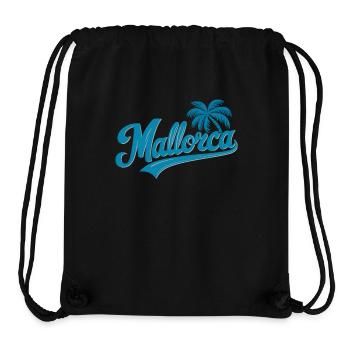 Majorque souvenir palmiers design sensation de plage - Sac à cordon recyclé Stanley/Stella - noir - Devant
