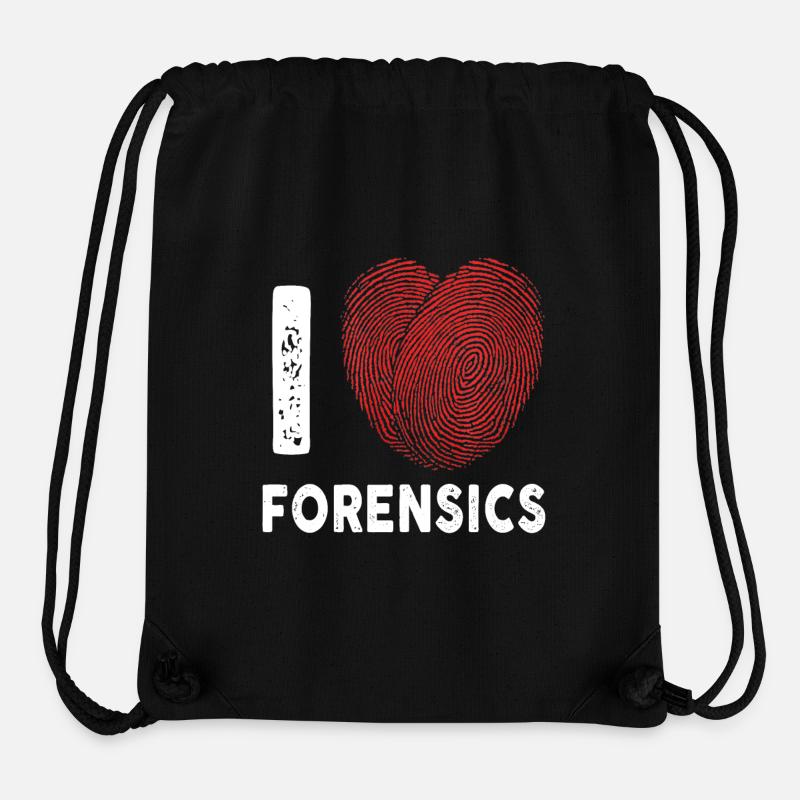 J’aime la criminalistique Scientifique Enquêteur - Sac à cordon recyclé Stanley/Stella - noir