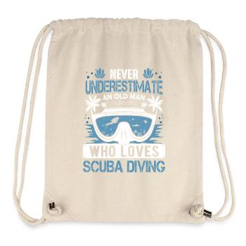 Never Underestimate An Old Man Diver Scuba Diving - Stanley/Stella Recycled Gym Bag - natural - Front