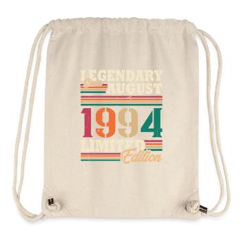 Jahrgang 1994 August Retro Geburtstagsgeschenk - Stanley/Stella recycelter Gym Bag - Naturweiß - Vorne