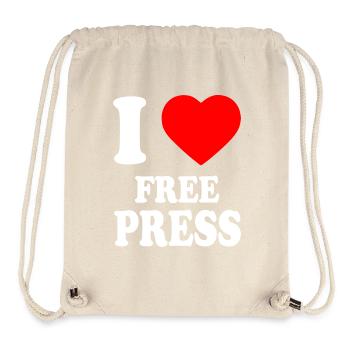 i love free press - Sac à cordon recyclé Stanley/Stella - blanc naturel - Devant