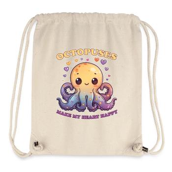 Lustiges Kraken Kopffüßer Tintenfisch Geschenk - Stanley/Stella recycelter Gym Bag - Naturweiß - Vorne