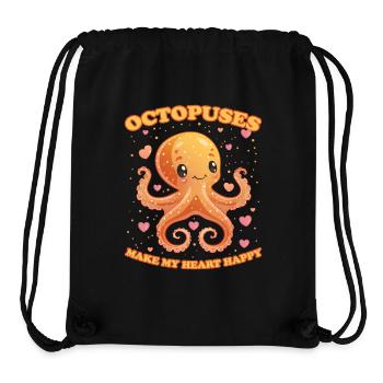 Lustiges Kraken Kopffüßer Tintenfisch Geschenk - Stanley/Stella recycelter Gym Bag - Schwarz - Vorne
