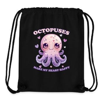 Lustiges Kraken Kopffüßer Tintenfisch Geschenk - Stanley/Stella recycelter Gym Bag - Schwarz - Vorne