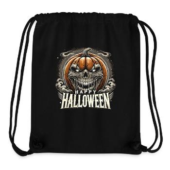 Sinister Pumpkin - Happy Halloween - Stanley/Stella recycelter Gym Bag - Schwarz - Vorne