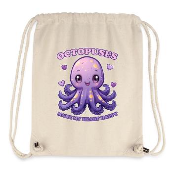 Lustiges Kraken Kopffüßer Tintenfisch Geschenk - Stanley/Stella recycelter Gym Bag - Naturweiß - Vorne
