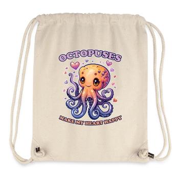 Lustiges Kraken Kopffüßer Tintenfisch Geschenk - Stanley/Stella recycelter Gym Bag - Naturweiß - Vorne
