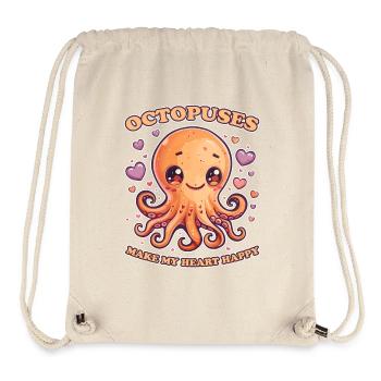 Lustiges Kraken Kopffüßer Tintenfisch Geschenk - Stanley/Stella recycelter Gym Bag - Naturweiß - Vorne