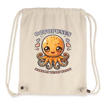 Lustiges Kraken Kopffüßer Tintenfisch Geschenk - Stanley/Stella recycelter Gym Bag - Naturweiß - Vorne