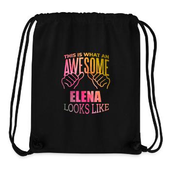 Elena - Stanley/Stella recycelter Gym Bag - Schwarz - Vorne