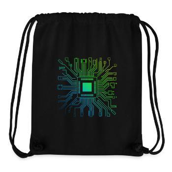 Bunte Computerplatine Tech Electronic - Stanley/Stella recycelter Gym Bag - Schwarz - Vorne
