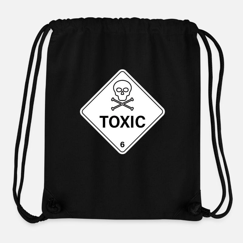 Giftige Vorsicht! Schädel - Stanley/Stella recycelter Gym Bag - Schwarz