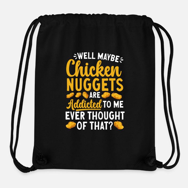 Chicken Nugget Liebhaber Chicken Nuggets - Stanley/Stella recycelter Gym Bag - Schwarz