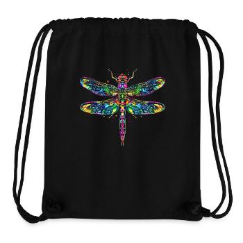 Libellule Libellule Ailes Colorées Libellules Mignonnes - Sac à cordon recyclé Stanley/Stella - noir - Devant